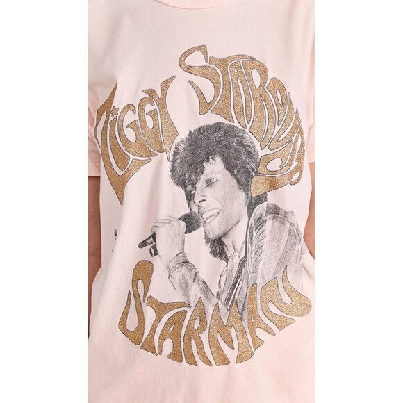 💕BOWIE x MOTHER💕 The Rowdy Glitter Graphic Tee ~ Starman Medium M NWT - Picture 11 of 16
